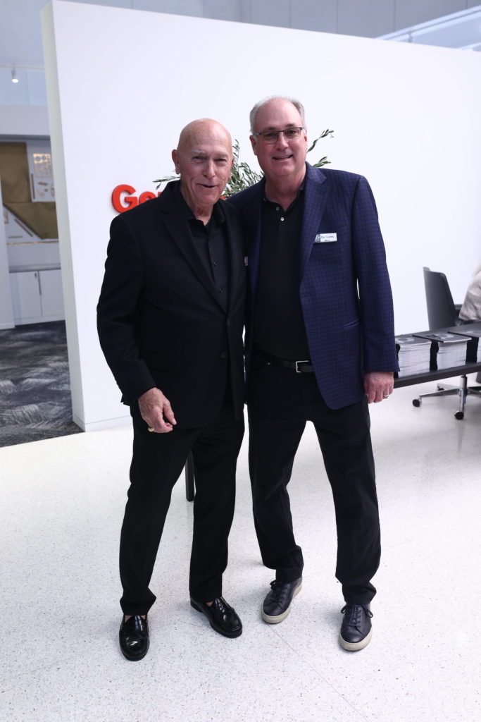 Gensler principal Alan Colyer,  Ron Skipper at the architecture and design firm's 50th anniversary. (Photo by Quy Tran)