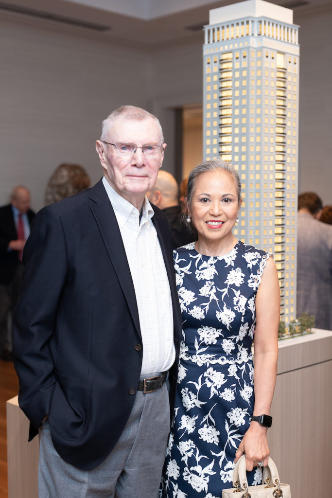 Glenn & Raquel Lewis at the grand opening of the 1661 Tanglewood luxe sale office in Uptown Park. (Photo by Daniel Ortiz)
