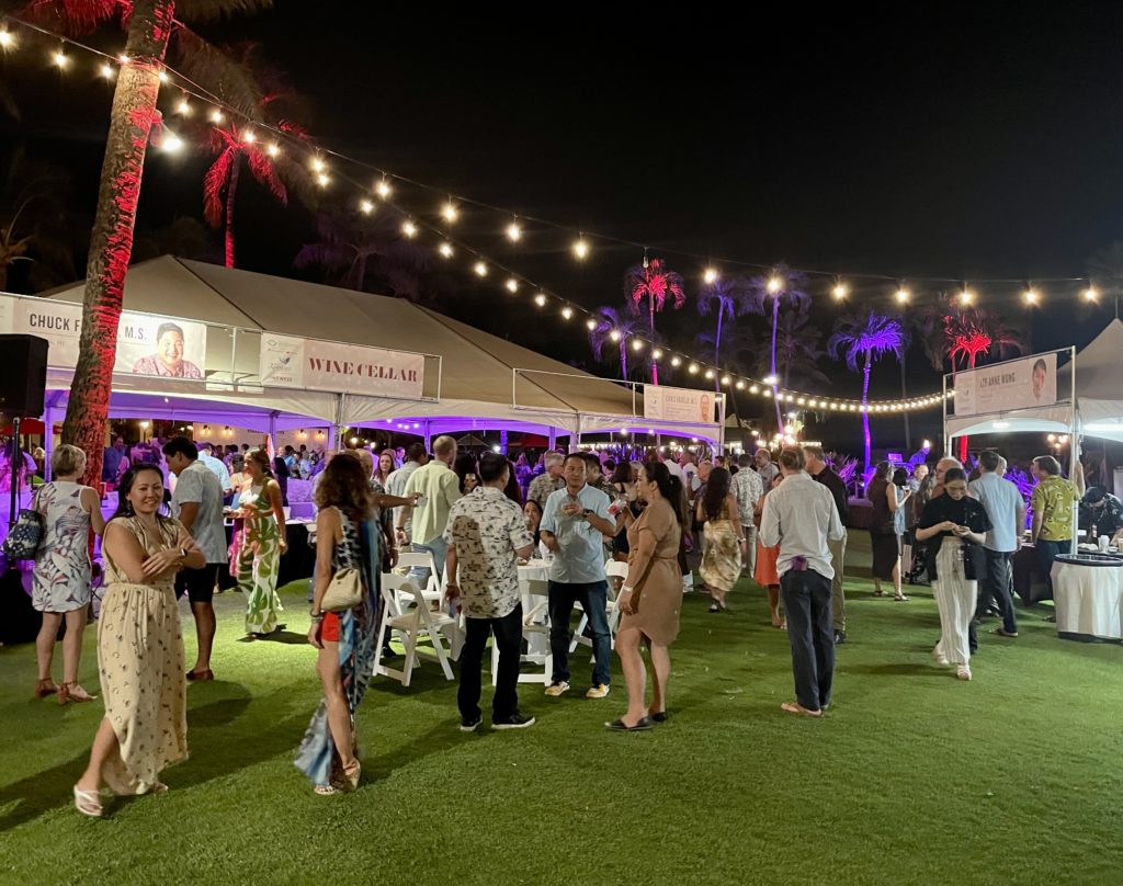 Wine, fab fare, cocktails and fireworks took over the night on the Maui Sheraton's lush lawn. Photo by Courtney Dabney.