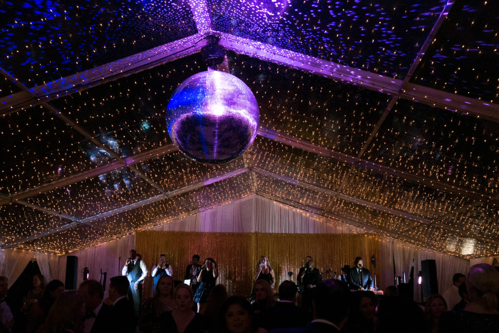 The tented Masihara Pavilion decorated for Houston Zoo's 100th anniversary gala. (Photo by Daniel Ortiz)