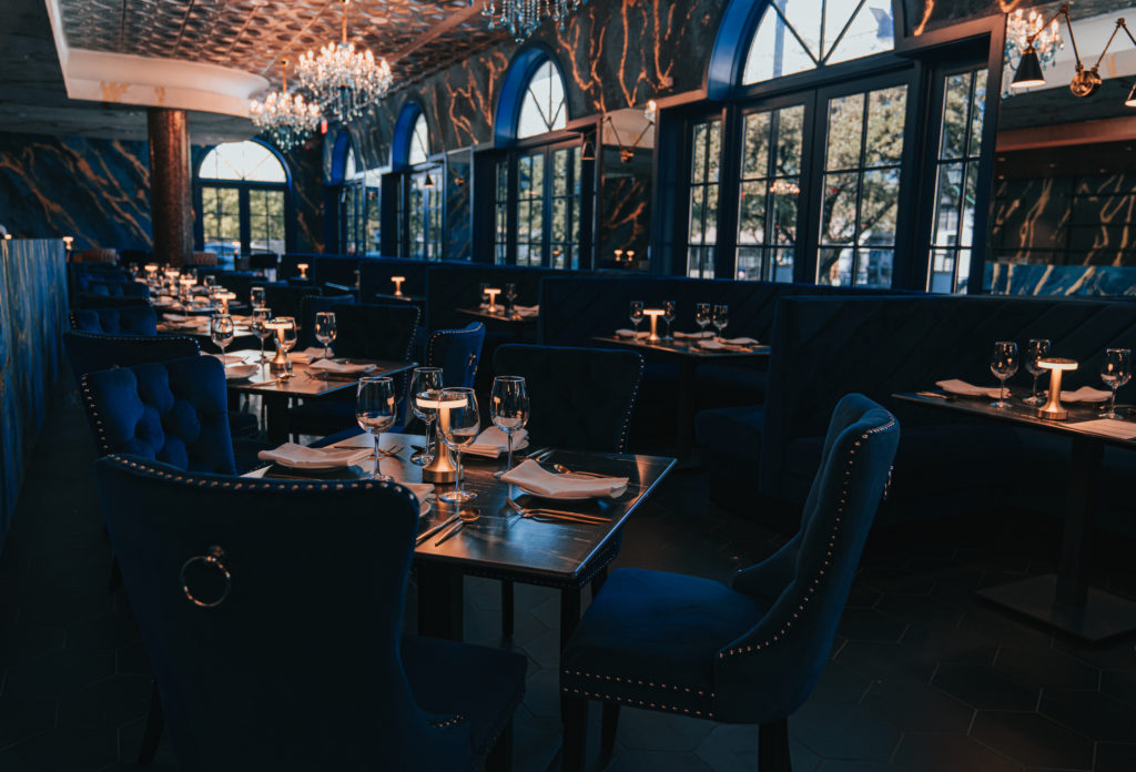 Inside the new Gatsby's Prime Seafood on Waugh. Photo by Raydon Creative.