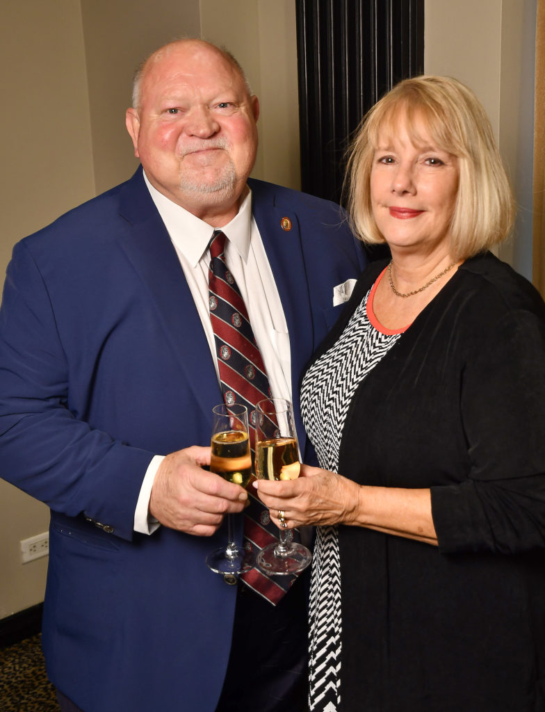 Wine hosts Guy & Kimberly Stout at the T.J. Martell Foundations Best Cellars Dinner at the Hotel ZaZa. (Dave Rossman photo)