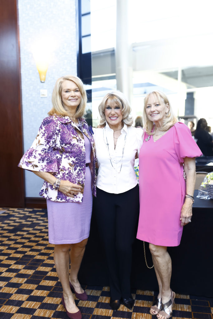 Susan Walker, Janice Hall, Kay Joyce at The Women's Home annual luncheon at the Royal Sonesta Hotel. (Photo by Quy Tran)