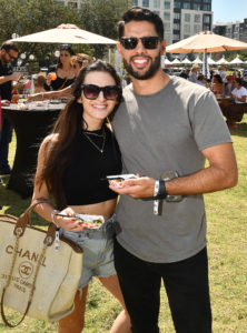 Lauren Ruehl and Enrique Martinez at the first Chef for Farmers event at Autry Park Sunday Oct.02,2022. (Dave Rossman photo)