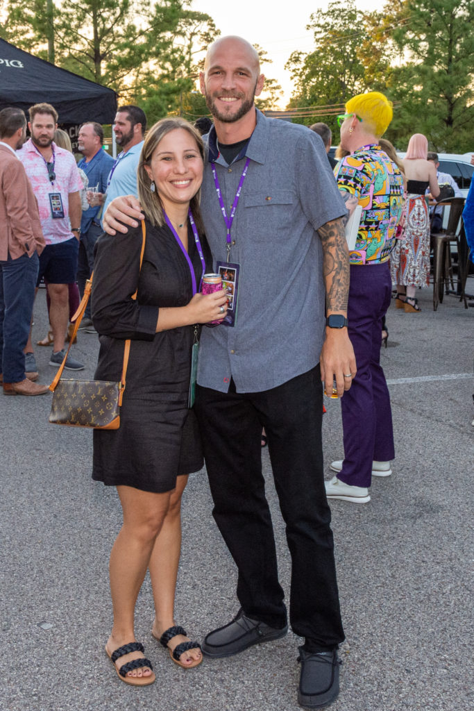Leah Garza & Brandon Burke at the Iron Bartender 2022 competition benefitting The Periwinkle Foundation. (Photo by Larry Geiger)