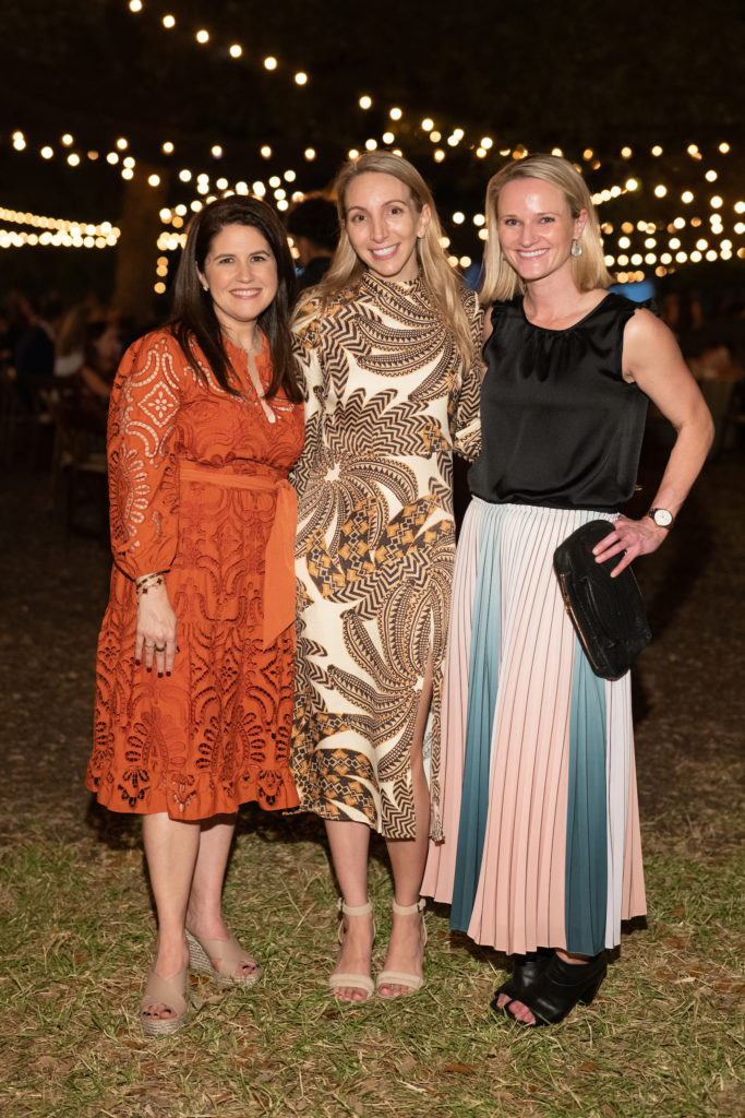 Lisa Helfman, Alexandra Butt, Morgan Garvey at The Menil Collection 'Party in the Park.' (Photo by Daniel Ortiz)
