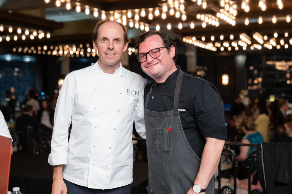 Chefs Luis Roger of MAD/BCN, David Cordua of The Lymbar at La Nuit du Caviar, held at The Astorian.