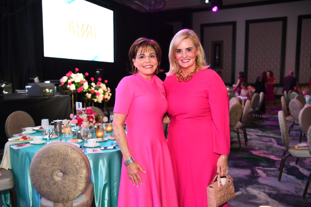 Hallie Vanderhider, Jennifer Allison at the Memorial Hermann Foundation 'Razzle Dazzle' luncheon. (Photo by Michelle Watson)