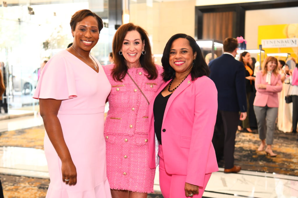Teal Holden, Amalia Stanton, Angelia Tucker at the Memorial Hermann Foundation 'Razzle Dazzle' luncheon. (Photo Michelle Watson)