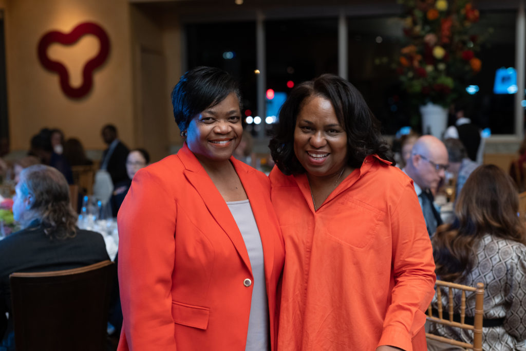 Marian Harper, Paula Harris at the 'Honoring Texas Victims' dinner at Tony's  (Photo by Daniel Ortiz)