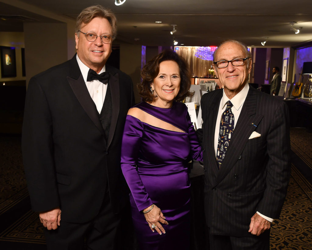  Chef chairman Mark Cox with dinner chair Franelle Rogers and wine host chair Robert Sakowitz at the T.J. Martell Foundation's Best Cellars Dinner at the Hotel ZaZa. (Dave Rossman photo)