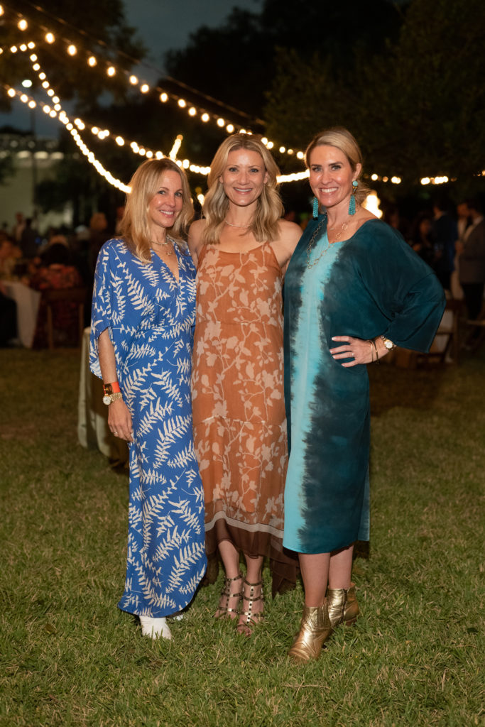 Raquel Segal, Stephanie Cockrell, Amy Murchison at The Menil Collection 'Party in the Park.' (Photo by Daniel Ortiz)