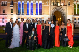 Rice President Reginald DesRoches with members of his family