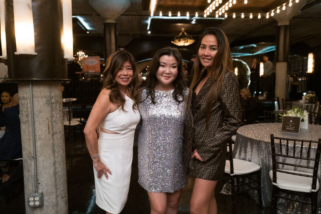 Rose Chen, Yoon Smith, Dai Sullivan at the La Nuit du Caviar held at The Astorian.