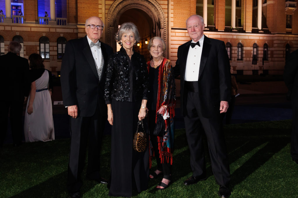 Russell & Ryn Bowers, Bob & Ann Baillio at 'The Investiture Gala' on the Rice University campus.