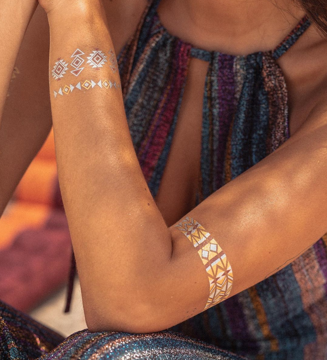 Ephemeral tattoos that disappear with a year or so. (Photo by Cesar Rubio c/o Ephemeral Tattoo)