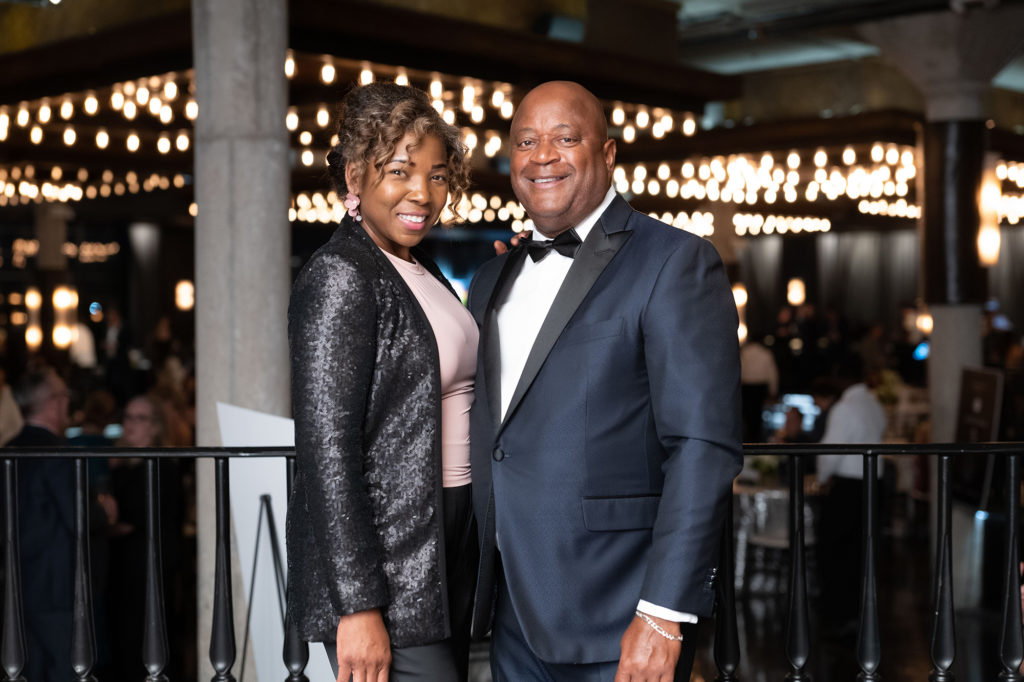 Sharonda Belford, Sidney Lacey at the La Nuit du Caviar held at The Astorian.