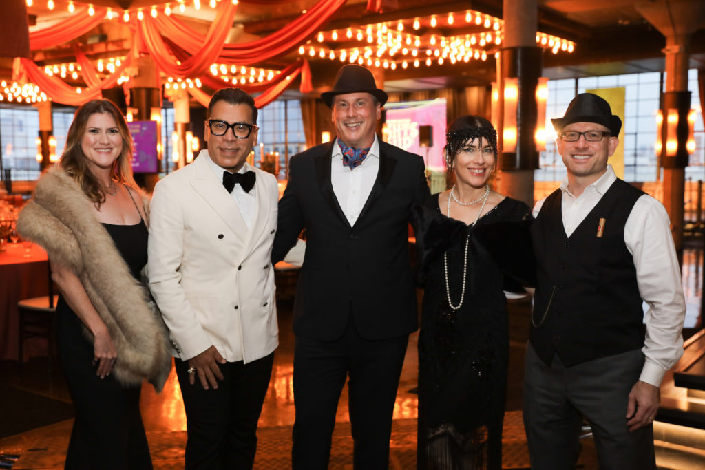 Jessica King, TUTS board member Jay Landa, Daniel Turner, Marris & Rob Goldberg at the TUTS annual gala. (Photo by Priscilla Dickson)