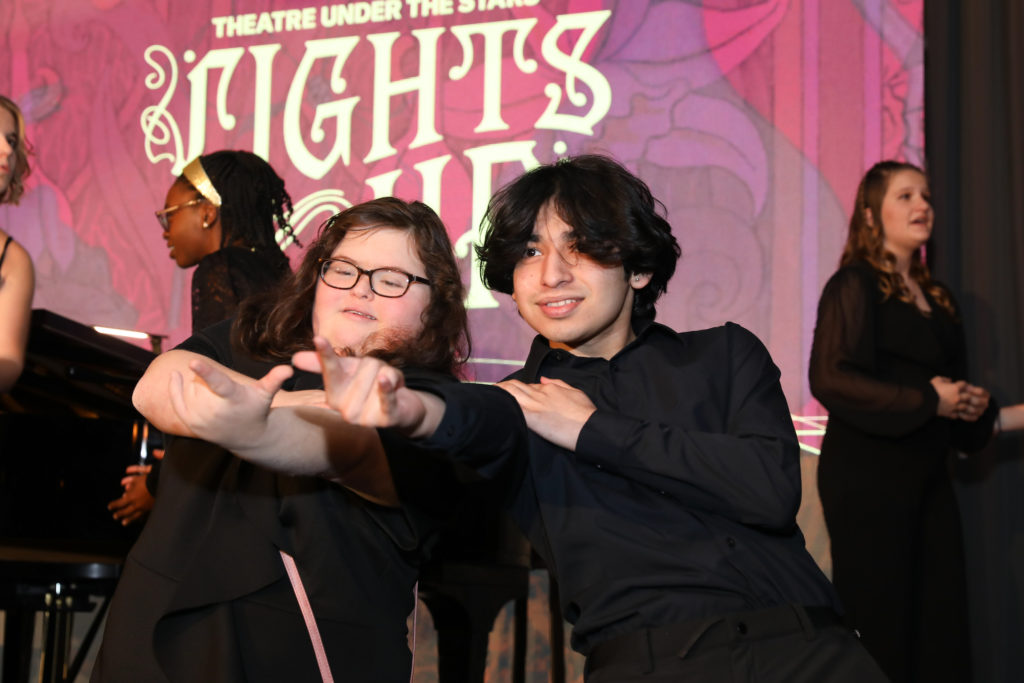 TUTS Education performers Abby Yadan and Santos Duran at the gala, held at The Astorian. (Photo by Priscilla Dickson)