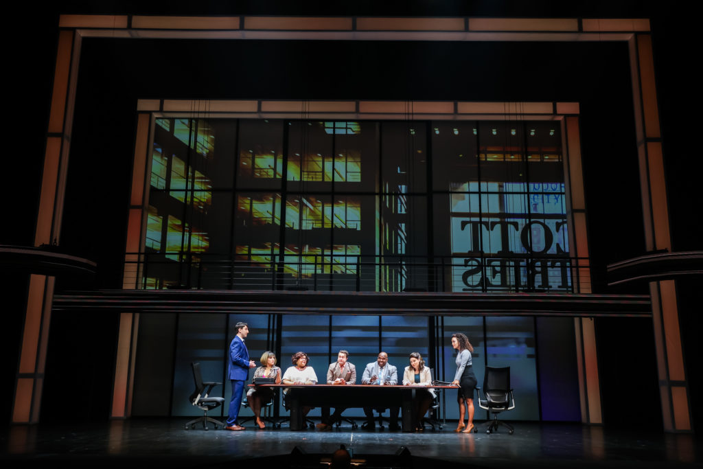 Brantley Foster (Ben Fankhauser) attempts to climb the corporate ladder to success.  (Photo by Melissa Taylor)