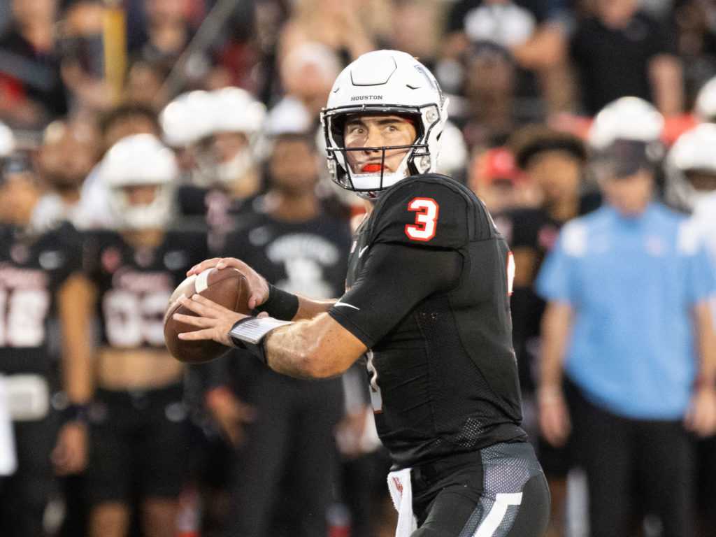 University of Houston quarterback Clayton Tune is hunting for some more big wins. (Photo by F. Carter Smith)