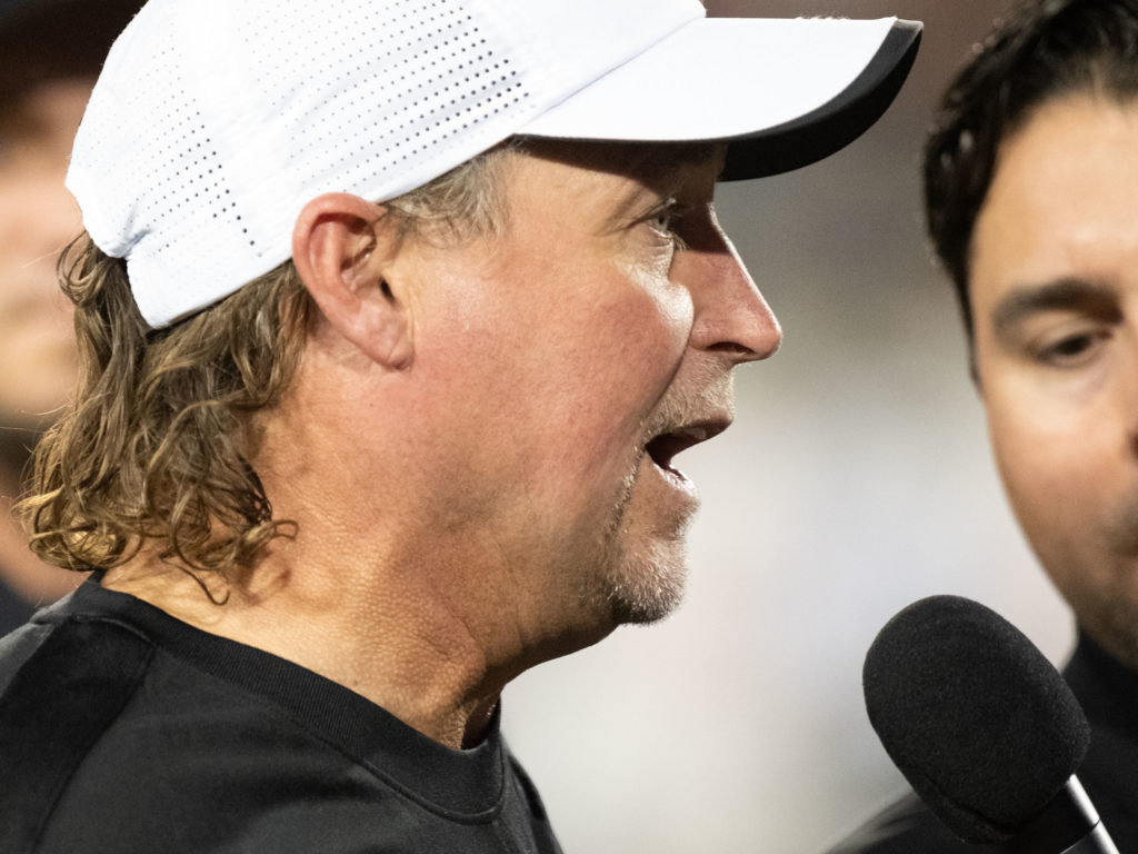 University of Houston coach Dana Holgorsen is under a microscope. That comes with a big time college football coaching job. (Photo by F. Carter Smith)