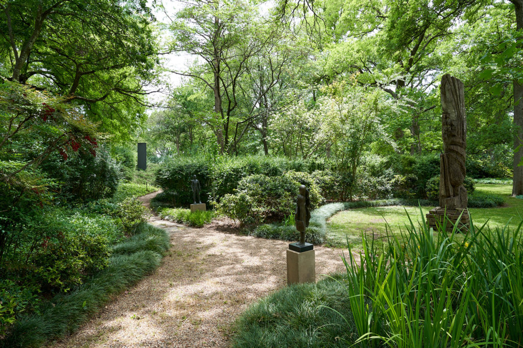 In foreground, a Michael O'Keefe sculpture. (Photo by Pär Bengtsson / art direction by Michelle Aviña)

