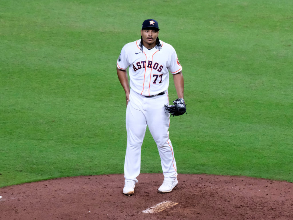 Luis Garcia isn't finding pitching easy early in this 2023 season. (Photo by F. Carter Smith)