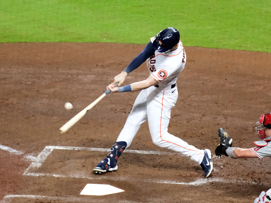 Kyle Tucker is feeling good in the playoffs. (Photo by F. Carter Smith)