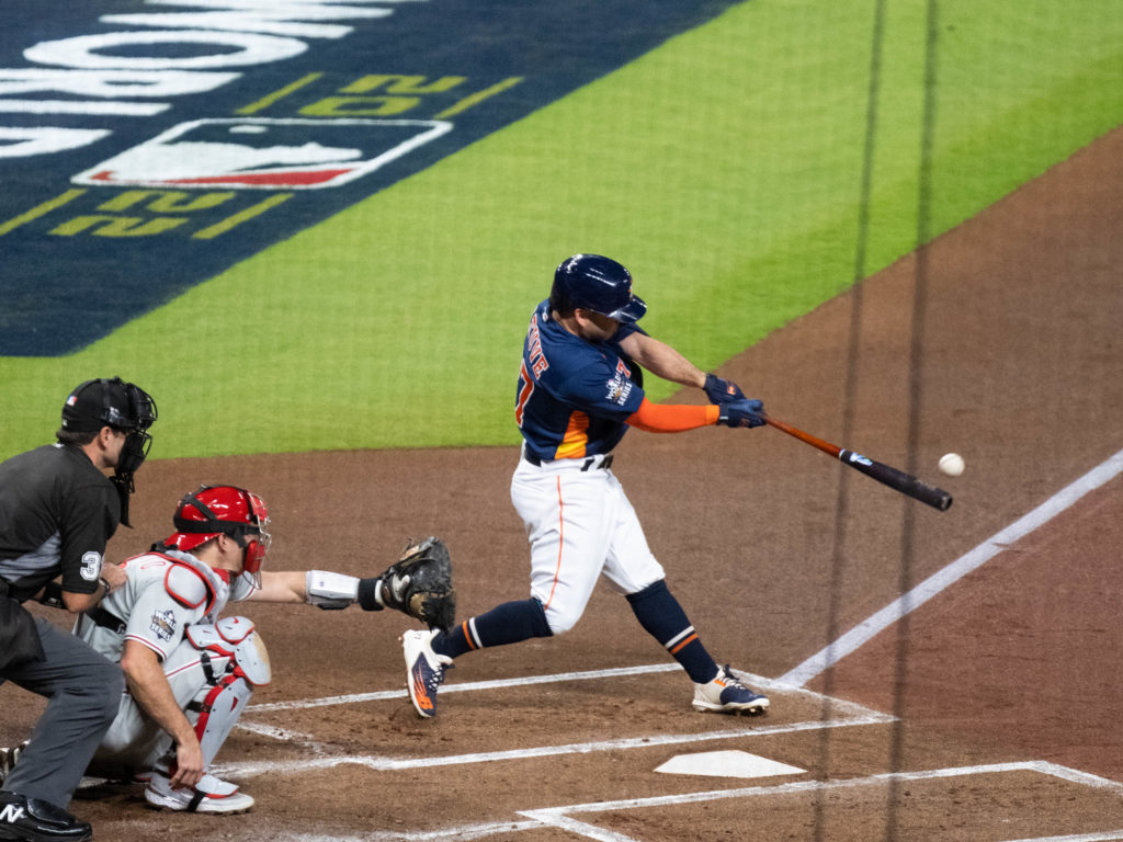 Astros second baseman Jose Altuve is a unique player.  (Photo by F. Carter Smith)