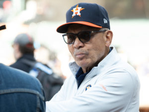 Media Day as the Houston Astros and Philadelphia Phillies prepare for the World Series Thursday at Minute Maid Park