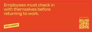 WellWeek workplace sign by Norton Creative