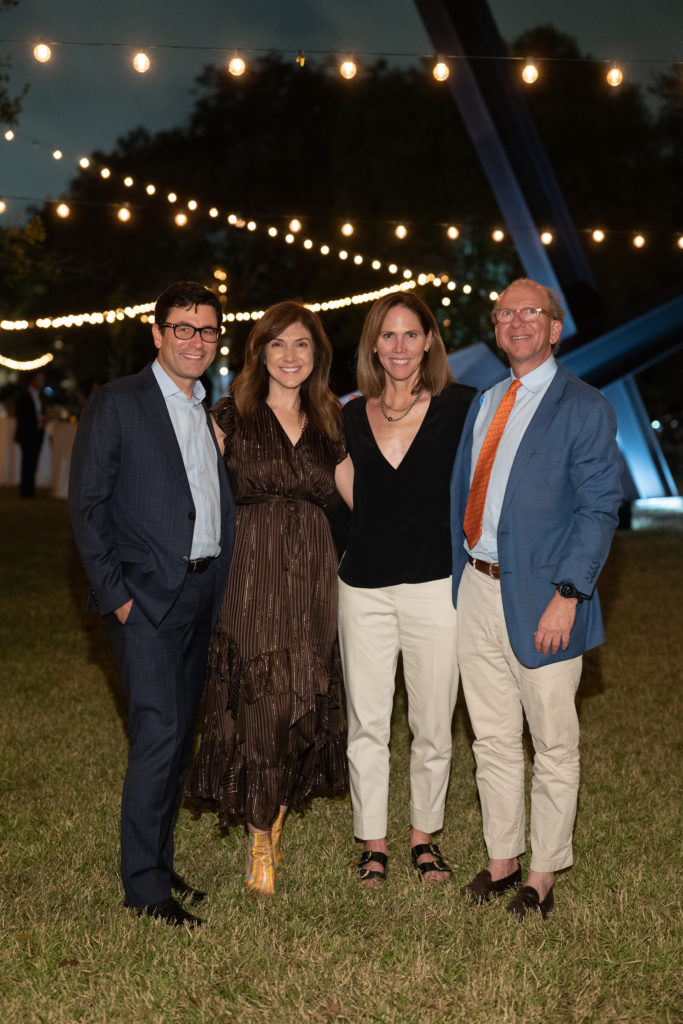 Will & Liz Franklin, Debbie Hurwitz, Bruce Herzog at The Menil Collection 'Party in the Park.' (Photo by Daniel Ortiz)