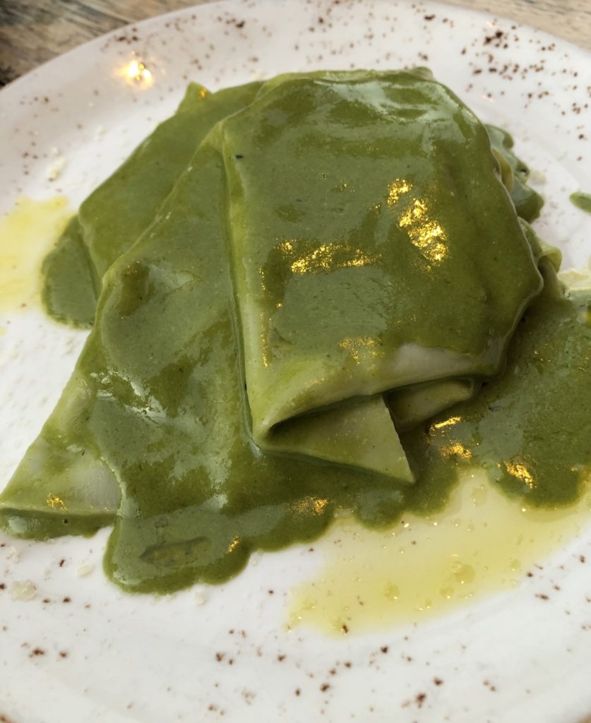 If you like thin pasta and a delectable sauce - in this case, basil pesto - you'll appreciate this dish.