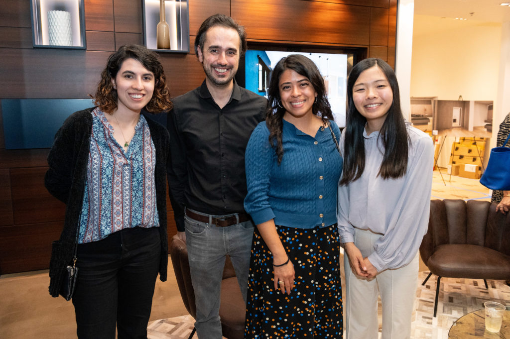 Paulina Lee, Massimo Giaffari, Andrea Balanduan, Fuko Nara at the Houston AIA Home Tour Appreciation Party (Photo by Killy Chavez)