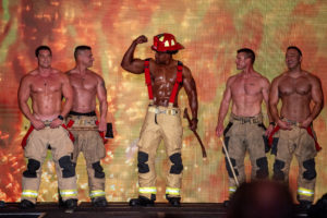 Houston Firefighter Calendar men sizzle at the Houston Professional Firefighter Association Foundation’s ‘Red Hot Gala’ at the Royal Sonesta Hotel. (Photo by Catchlight Group)