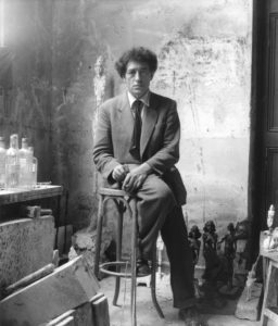 22_Giacometti in His Studio in Paris, 1954