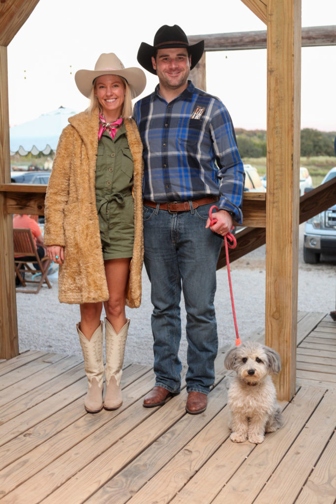 Lauren Wills Grover & Colin Grover with Paloma at Disco Cowboy Thank You Party (Photo by Chris Pierre Bachman)