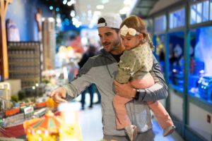 32. Trains at NorthPark – man and child -by Bret Redman (Photo by Bret Redman)