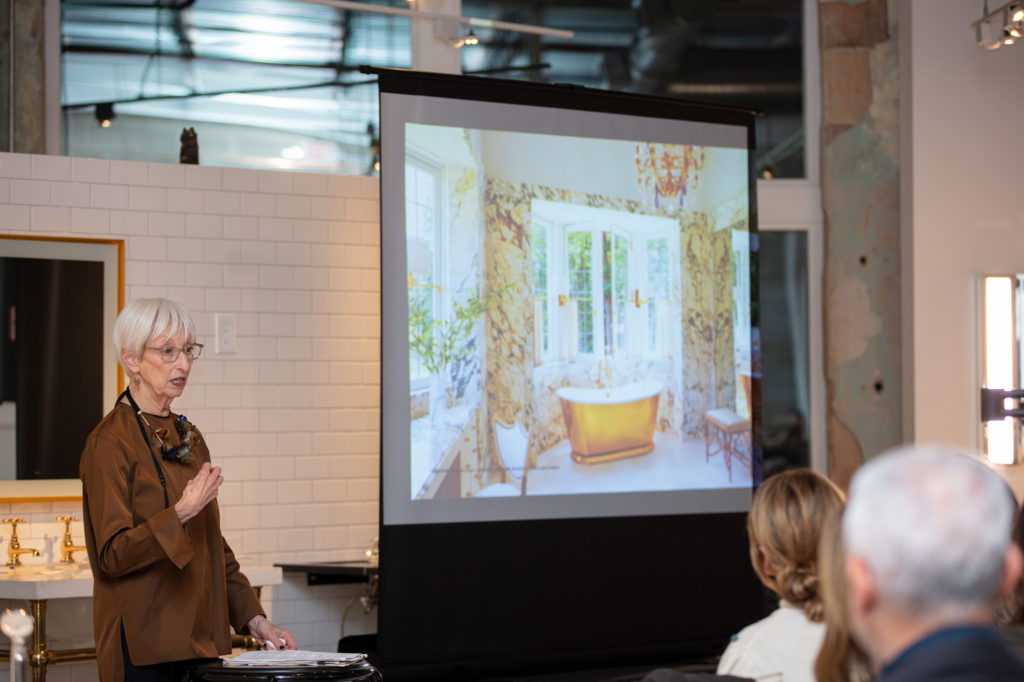 Barbara Sallick delved into her inspirations and presented dreamy bath scapes at her book signing at Elegant Additions. (Photo by Miroma Photography)
