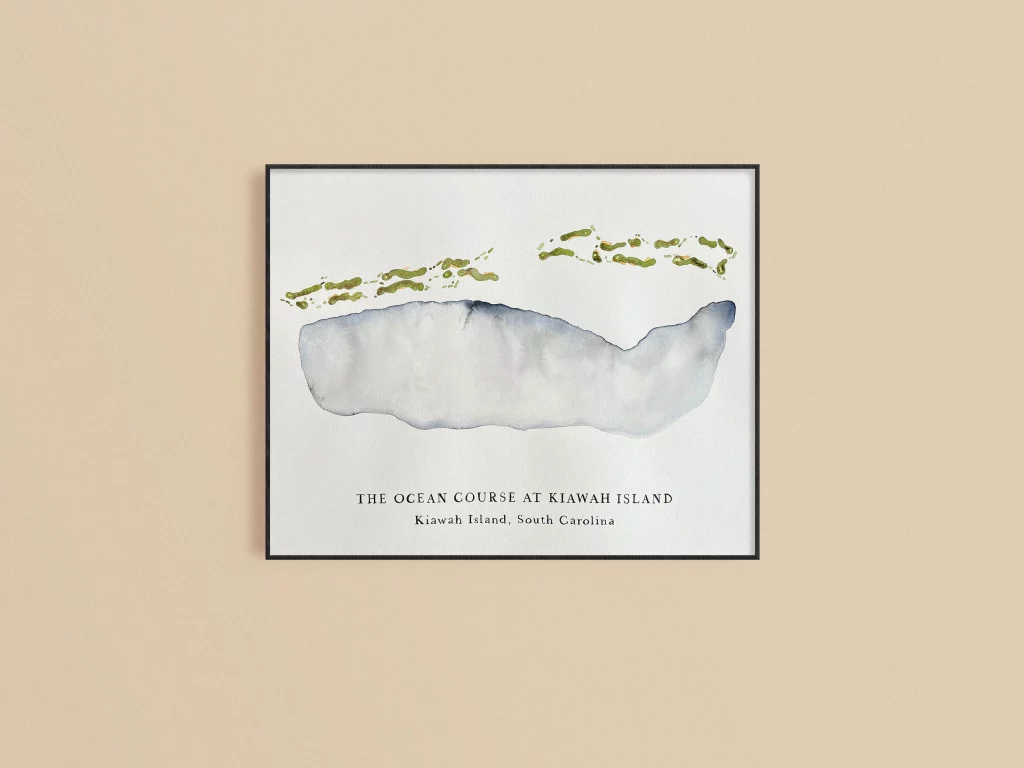 Custom paintings of golf courses from Ally Aiken Designs. (Photo: Ally Aiken)