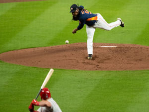 Yordan Alvarez hits a 3-run home run in the sixth inning as The Houston Astros and Philadelphia Phillies met for Game Six of the World Series Saturday at Minute Maid Park