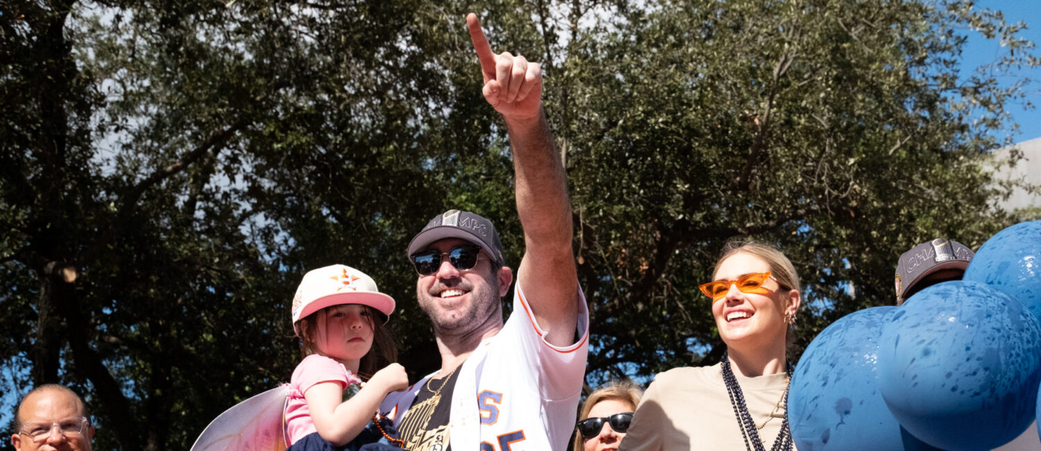 Justin Verlander, Kate Upton and their daughter Genevieve have a way of making their Houston moments count. Now Justin Verlander is back in town thanks to Astros owner Jim Crane's trade push, (Photo by F. Carter Smith)