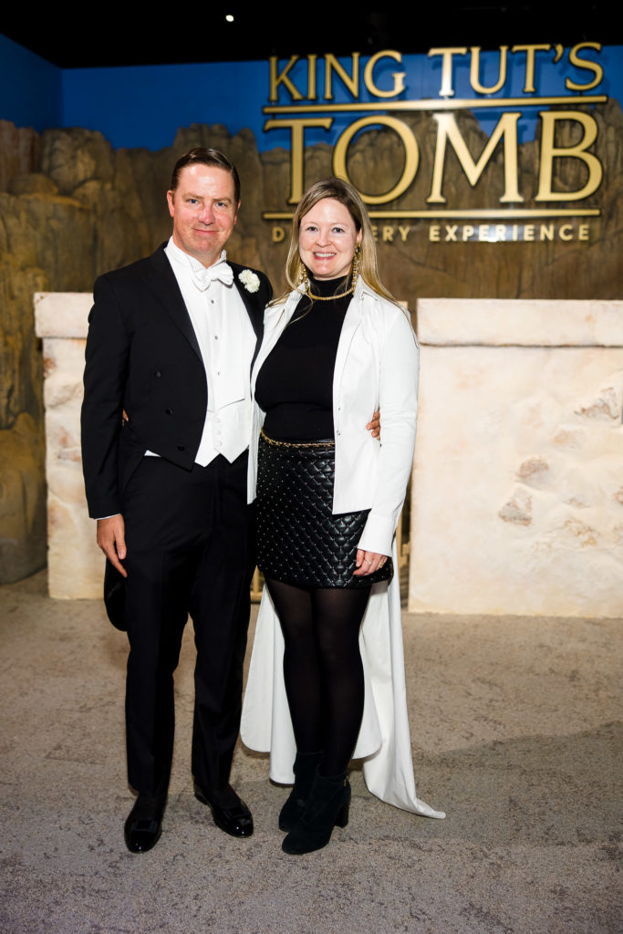 Ben Hobratsch, Laurence Unger at the HMNS mummy reveal. (Photo by Mark Rathe)