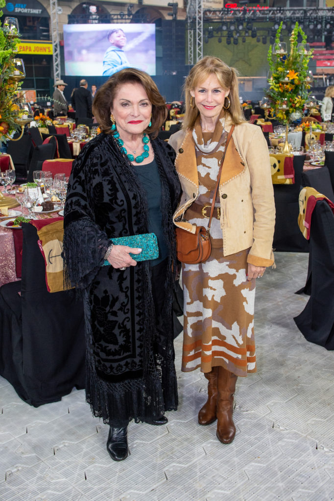Beth Wolff, Cheryl Byington at the Shriners Children’s Celebration of the Century on the field at Minute Maid Park. (Photo by Jacob Power)