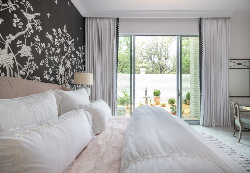 Wilson shuns gray homes with expressive wallpapers and designer touches. Photo by Michael Hunter.