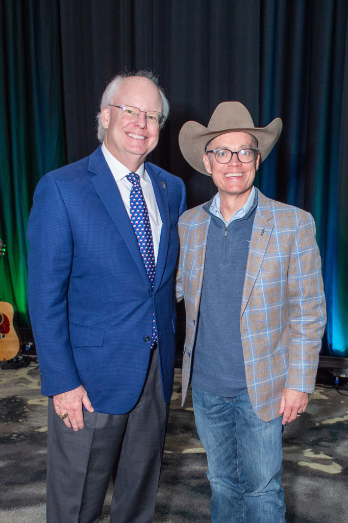 Brady Carruth, Chris Boleman at the 'Grand Champion for TEACH' dinner (Photo by Daniel Ortiz)