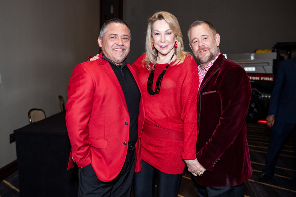 Bruce Padilla, Hershey Grace, Shelby Kibodeaux at the HPFA Foundation's 'Red Hot Gala' at the Royal Sonesta Hotel. (Photo by Catchlight Group)