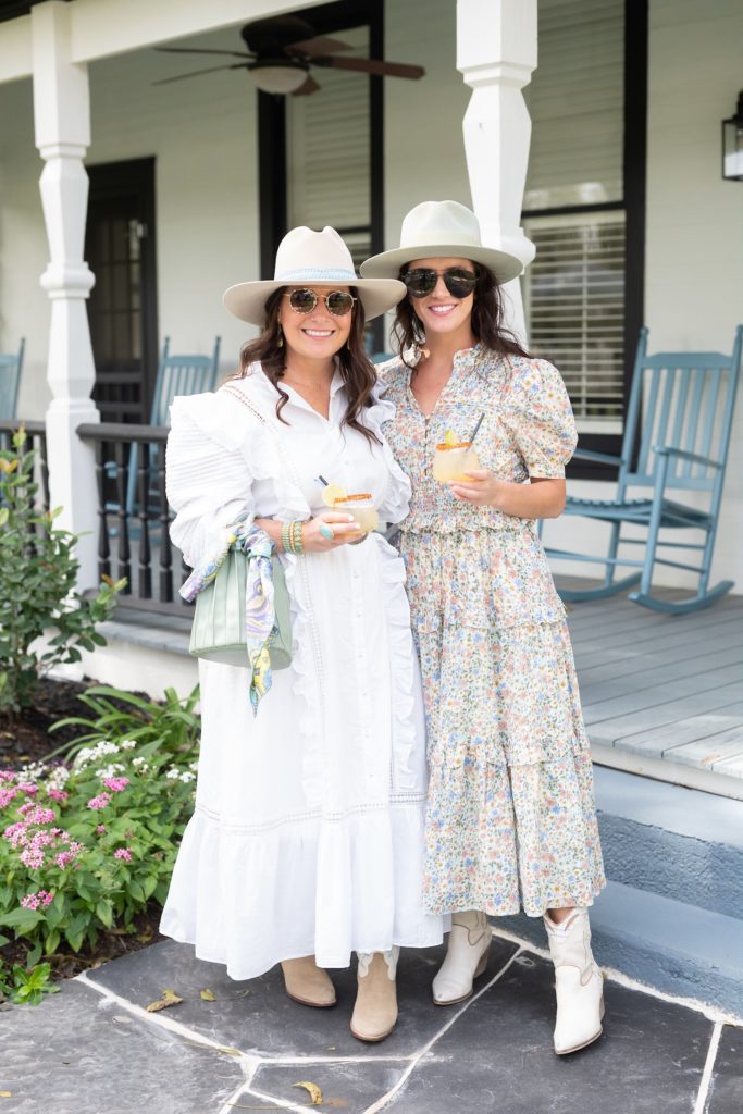 Jewelry designer Christina Greene McAllen, Molly Mead at The Cotton Pearl Motel brunch reveal. (Photo by Daniel Ortiz)