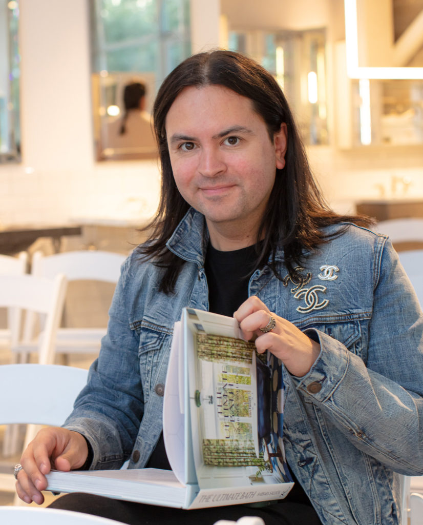 Connor Burnam at Barbara Sallick book signing at Elegant Additions (Photo by Miroma Photography)